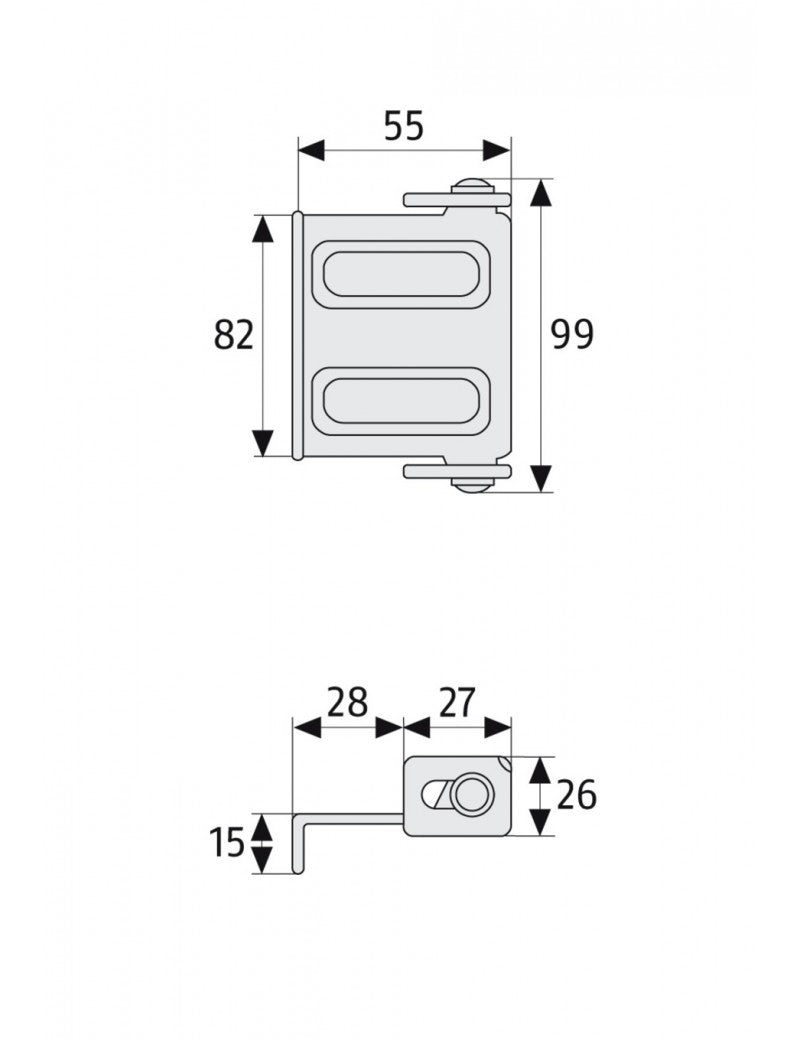 Verrou de sécurité basculant pour fenêtre et porte. Abus SW2