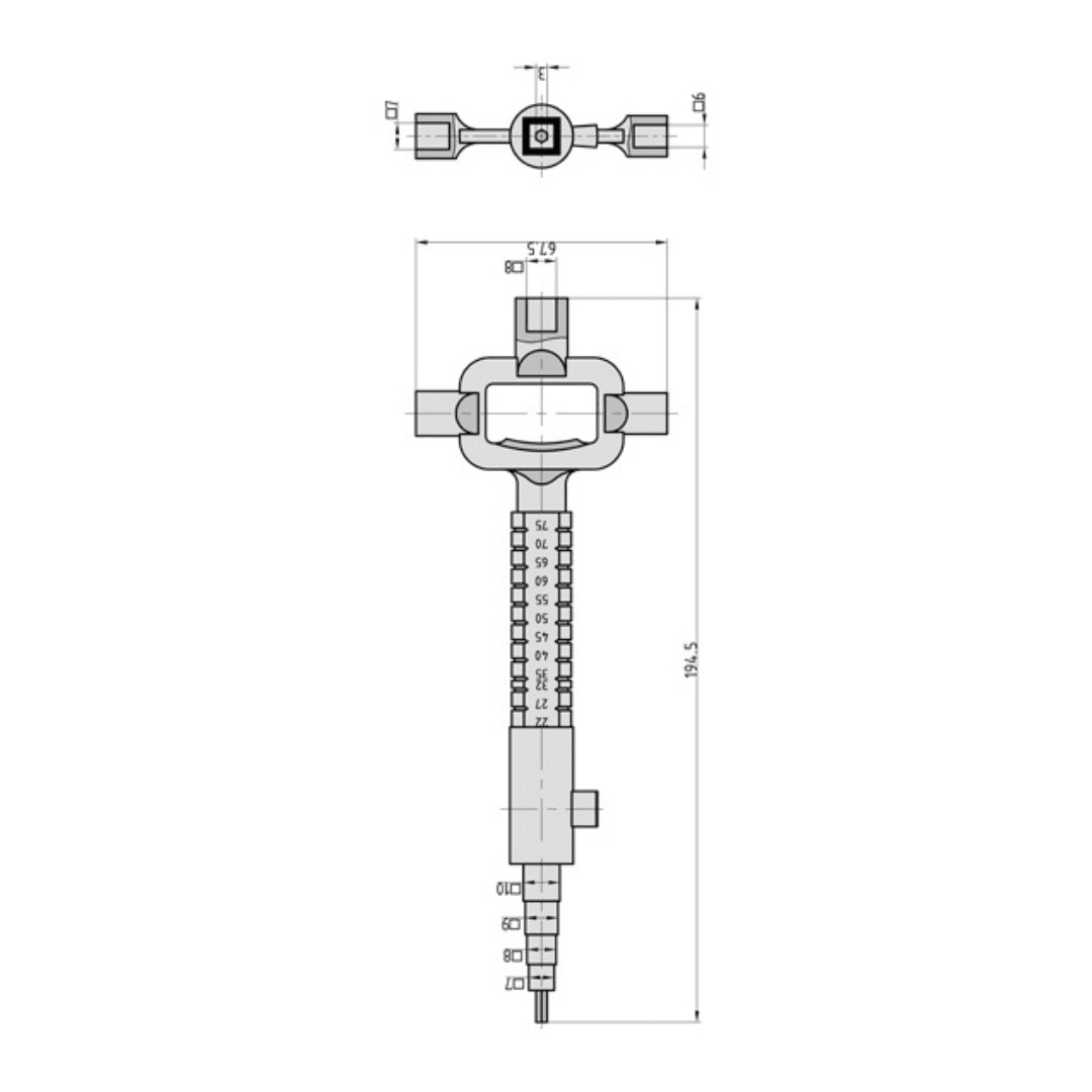 Clé d'architecte 668N