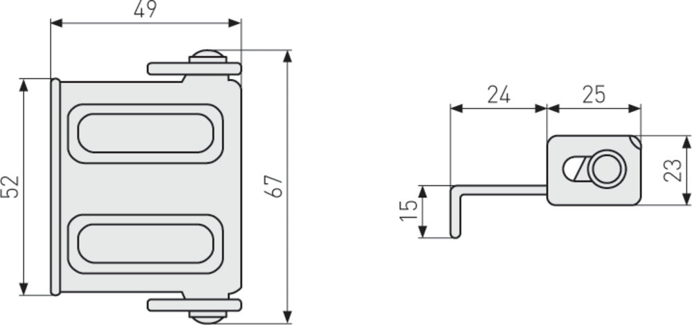 Verrou de sécurité basculant pour fenêtre et porte. Abus SW1