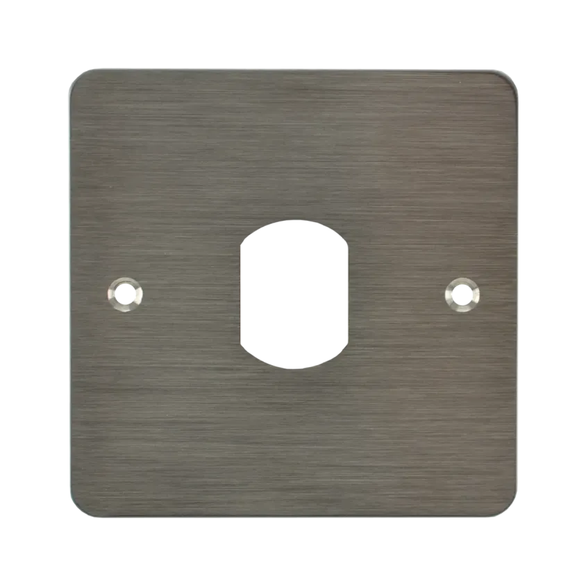 Plaque en acier inoxydable 80x80mm, perçage tête Vigik/Intratone T25.