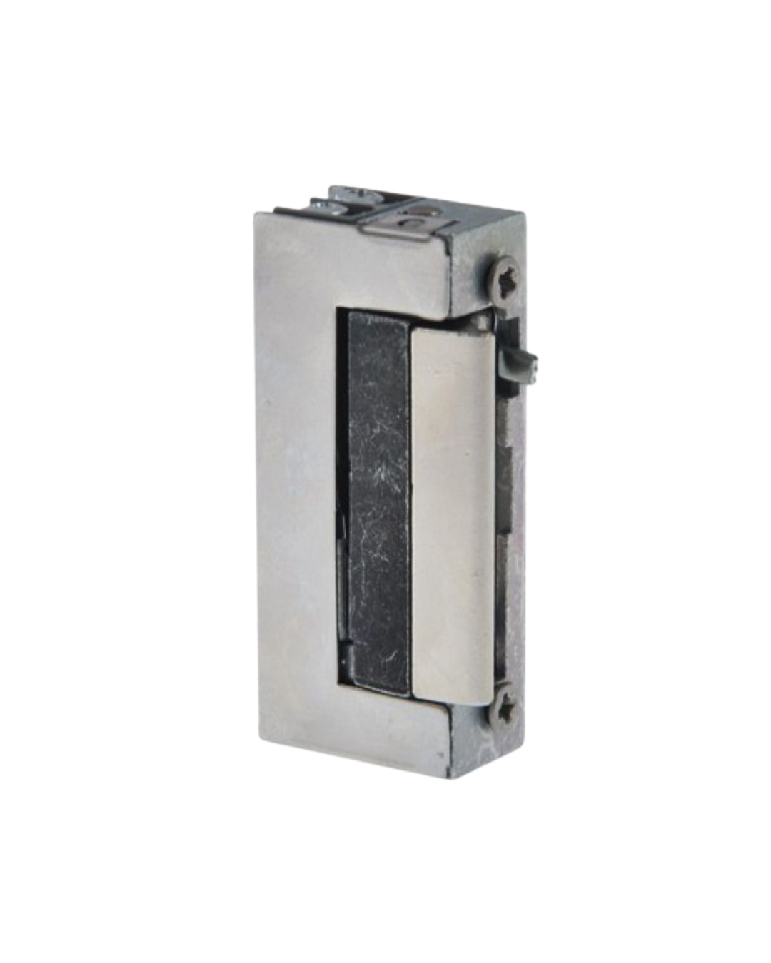 Gâche électrique 12-24V AC-DC avec levier de déverrouillage.